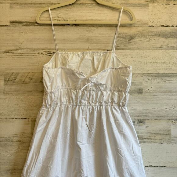 NWT Madewell Embroidered Tank Midi Dress in Poplin White Cotton Boho NS131 - Picture 8 of 15